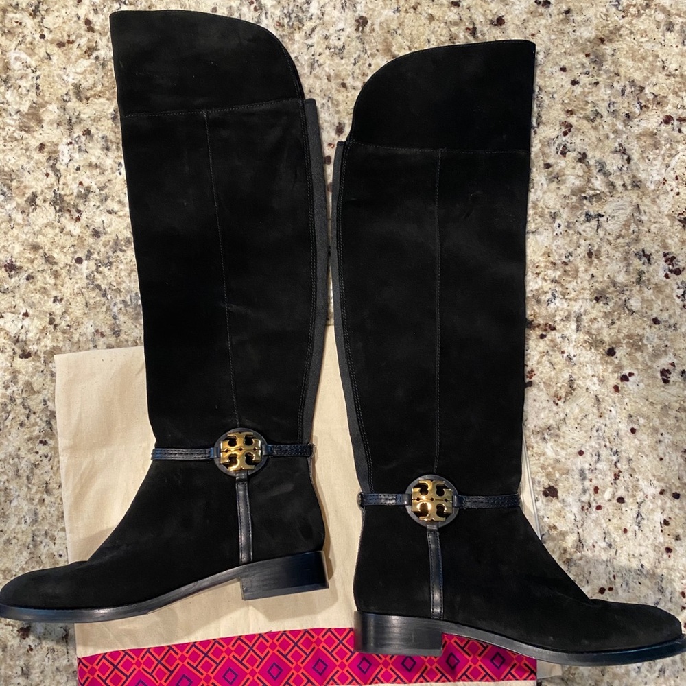 COPY - Tory Burch Suede Over the Knee Boots— Black